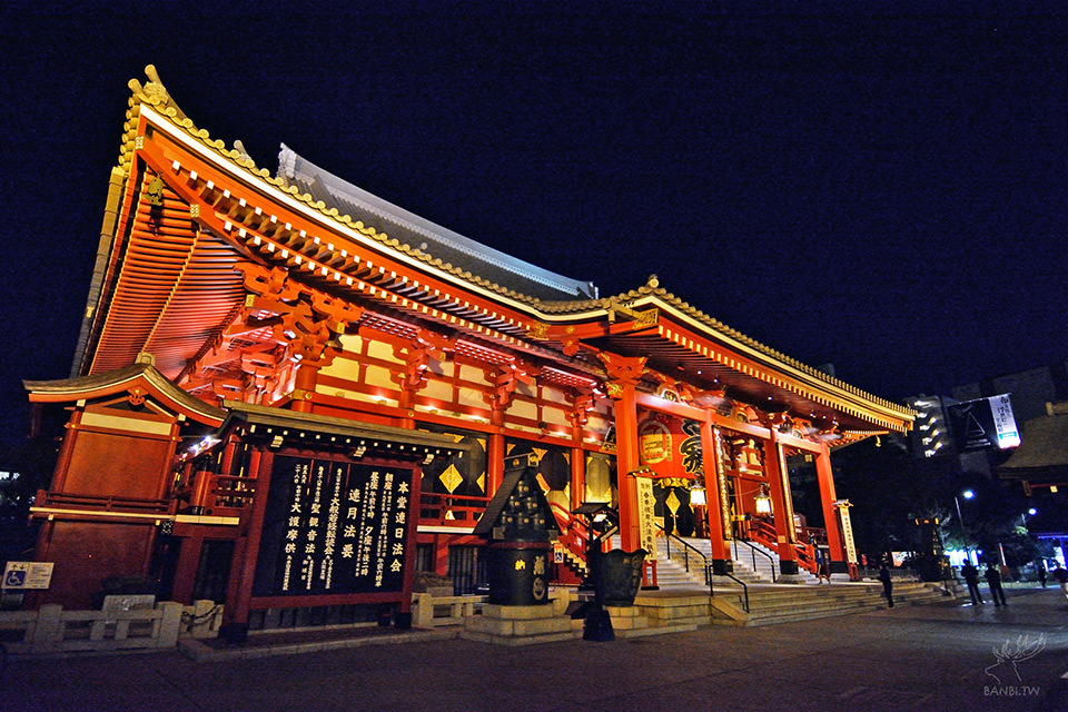 東京夜景 雷門淺草寺避開人潮越晚越美 附周邊散步點心 Banbi 斑比美食旅遊