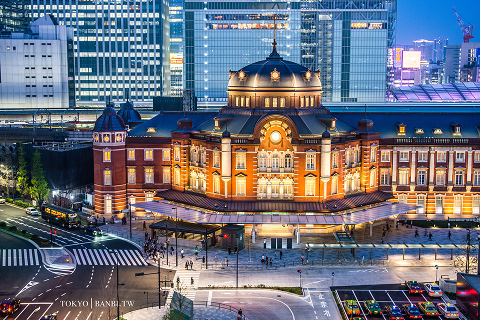 東京景點推薦 東京車站三個免費展望台看美麗日夜景 各種角度與拍照技巧 Kitte 丸之內 新丸之內大樓 Banbi 斑比美食旅遊