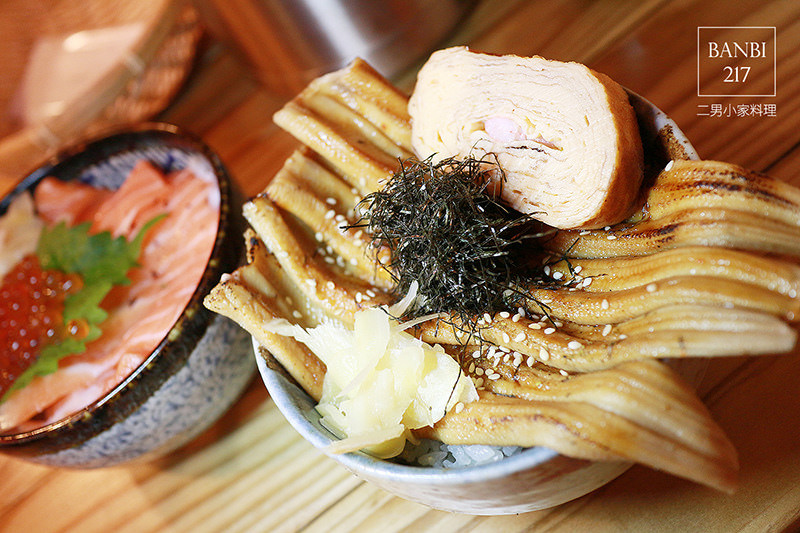 Banbi217 美食旅遊: 二男小家料理 星鰻魚丼飯 鮭魚卵親子丼 握壽司 平價日本料理 (中和 板橋 環球購物美食)